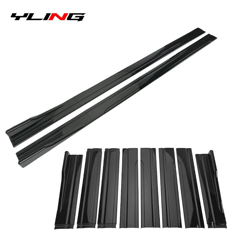 For Mercedes Benz Accessories A-CLASS W177 A200 A250 A35 A45s AMG Car Side Skirts Extensions Rocker Panels Lip 8Pcs 86.6inch/2.2
