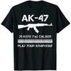 Винтажная футболка АК-47 Смешная ружье Советская тактическая винтовка АК 47 Мужская футболка с коротким рукавом Повседневная хлопковая