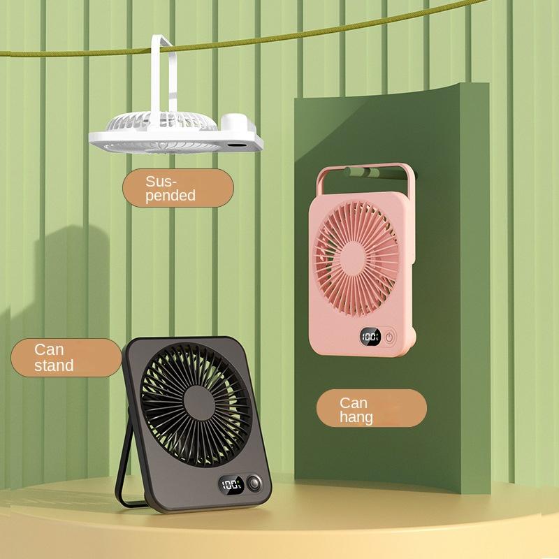 2024 Новый маленький вентилятор с удобной зарядкой и длительным сроком службы, сверхтонкий настольный вентилятор с большим ветром, сверхтихий складной ручной настольный вентилятор