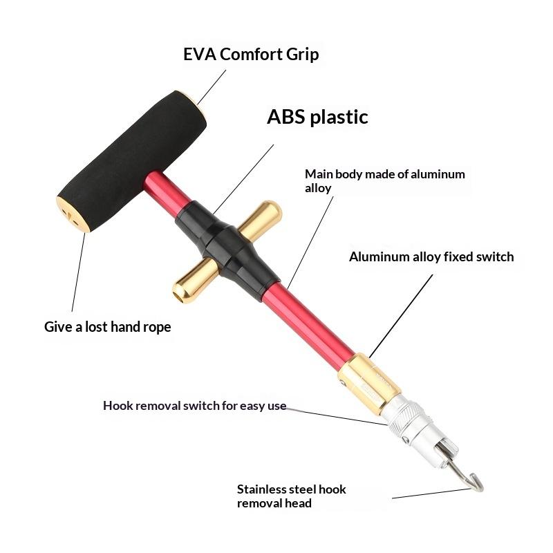 Self-Locking Manual Aluminum Alloy Hook Remover Outdoor Fishing Gear Model BL-049