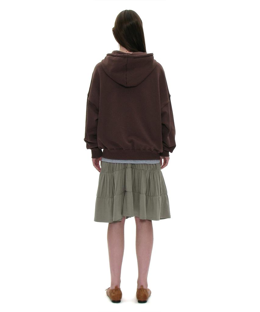 Юбка midi Partimento Woman Pwc Jersey с рюшами и ярусами_Светло-хаки