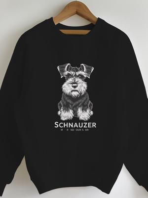 Винтажные женские свитшоты с иллюстрацией собаки шнауцера