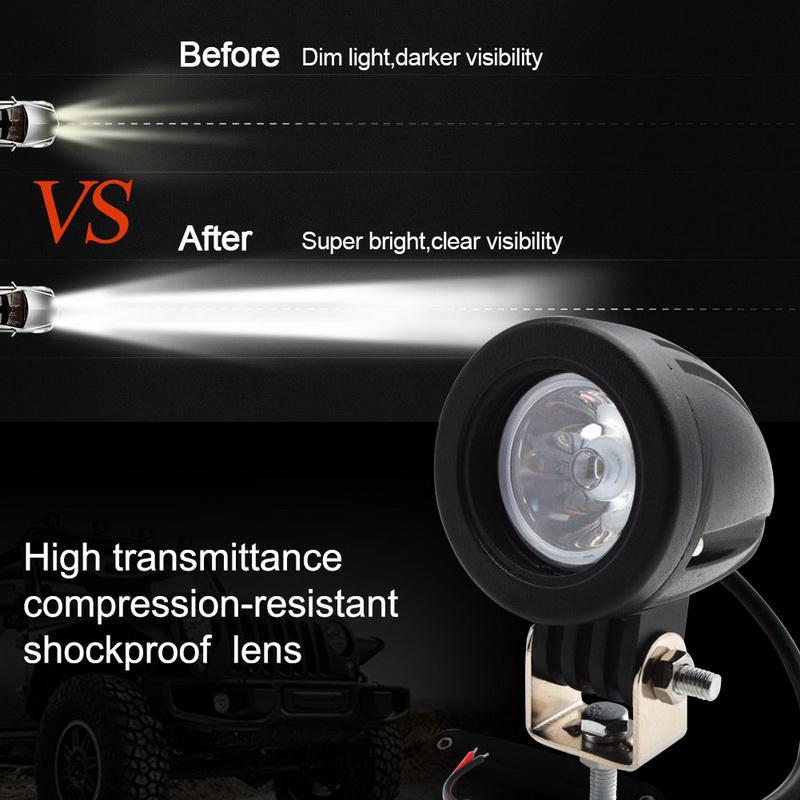 LED Work Light 10w Spotlight for Motorcycle Bike