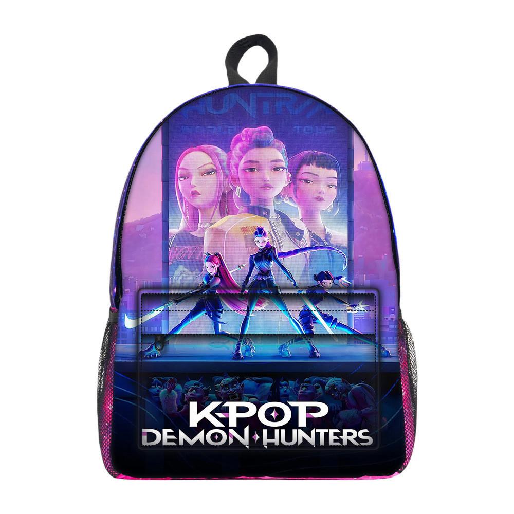 Kpop Demon Hunters Мультяшный Рисунок Оксфордская Ткань Студенческий Рюкзак