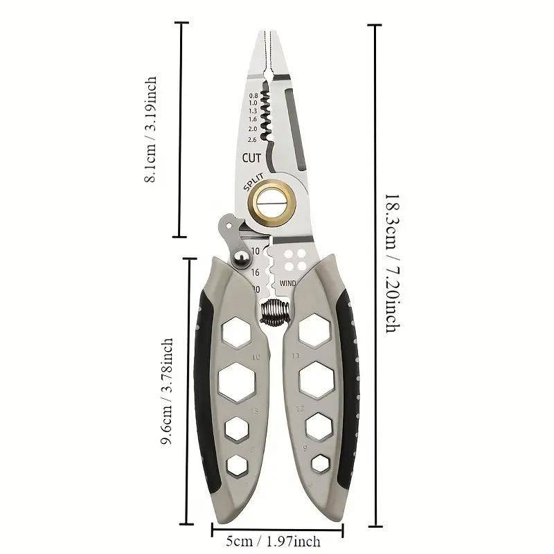 Многофункциональный инструмент Клещи для резки и обжима проводов Обжимные клещи для резки и обжима обмоток Инструменты электрика Ручной инструмент для механического ремонта автомобиля