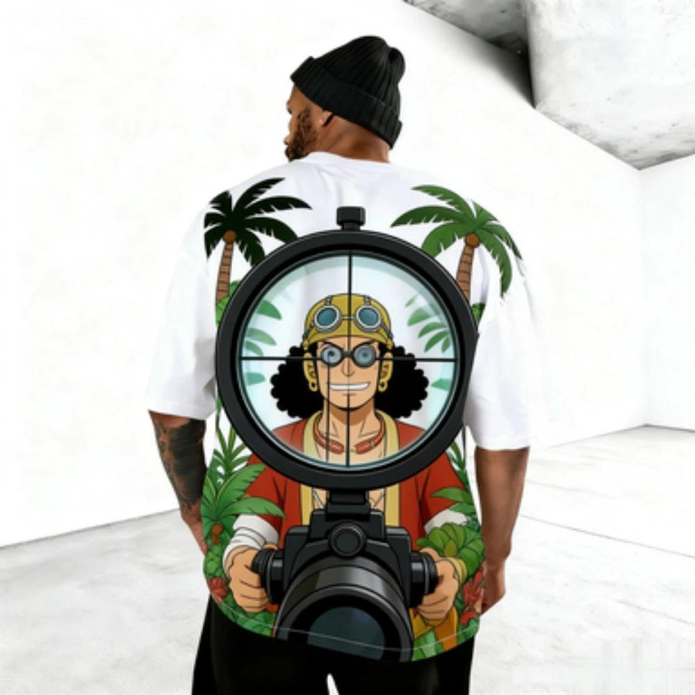 2026 New 'One Piece' Anime Print Short Sleeve T-Shirt Unisex T-Shirt Men's Top Summer T-Shirt Y2K Style Street Wear