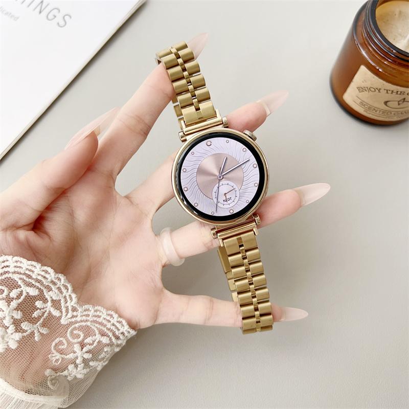 18mm Women Stainless Steel Strap For Huawei GT4 41mm Smart Metal Bracelet For Samsung Galaxy Watch 4/5/6 40mm 44mm Replacement