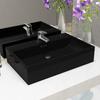 Ceramic Sink - VIDAXL - Black - Rectangular - Countertop