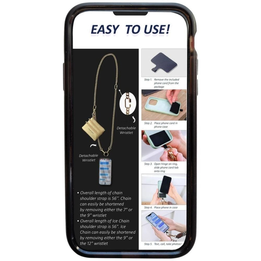 Hanging Cord Pocket Phone Lanyard Crossbody Clip And Go Strap  Phone Charm