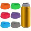 6 шт. разноцветных силиконовых крышек для банок с газировкой, 2,5-дюймовые многоразовые герметичные крышки для стандартных банок с газировкой/пивом, герметичные крышки для свежести напитков на открытом воздухе
