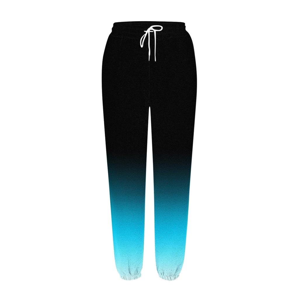 Women's Casual Fashion Printed Casual Pants, Sanitary Pants, Drawstring Elastic Waist Leggings