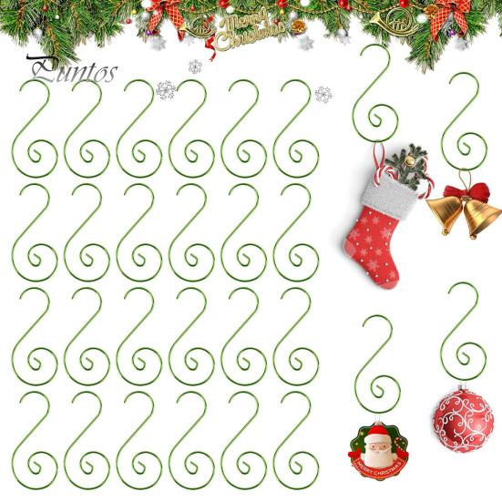 100 шт. крючков для рождественских украшений S-образной формы, нержавеющие, прочные, несущие нагрузку крючки для рождественской елки, аксессуары для вечеринок