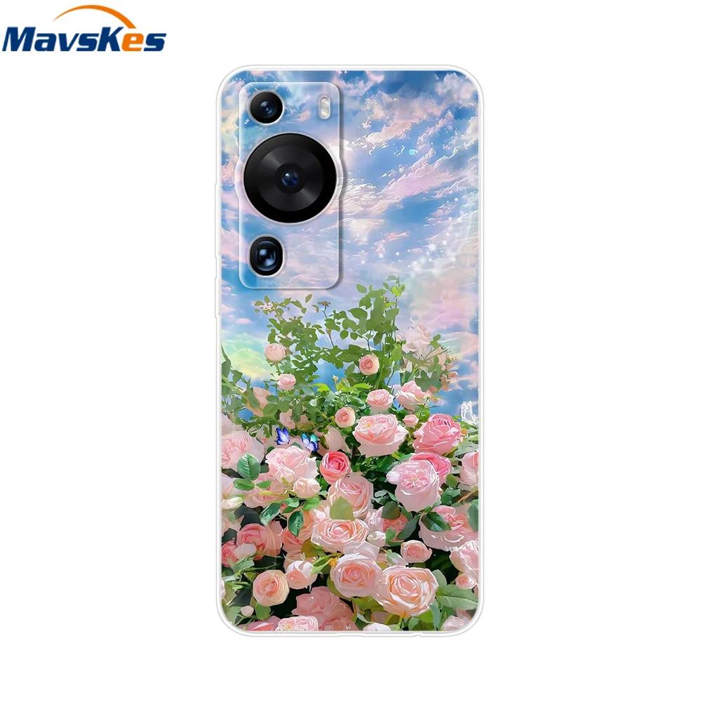Чехол для Huawei P60 Pro Милое Сердце Мультяшный Расписной Силиконовый Прозрачный ТПУ Задняя Крышка Для Huawei P 60 P60 2023 P60Pro Чехлы для Телефона