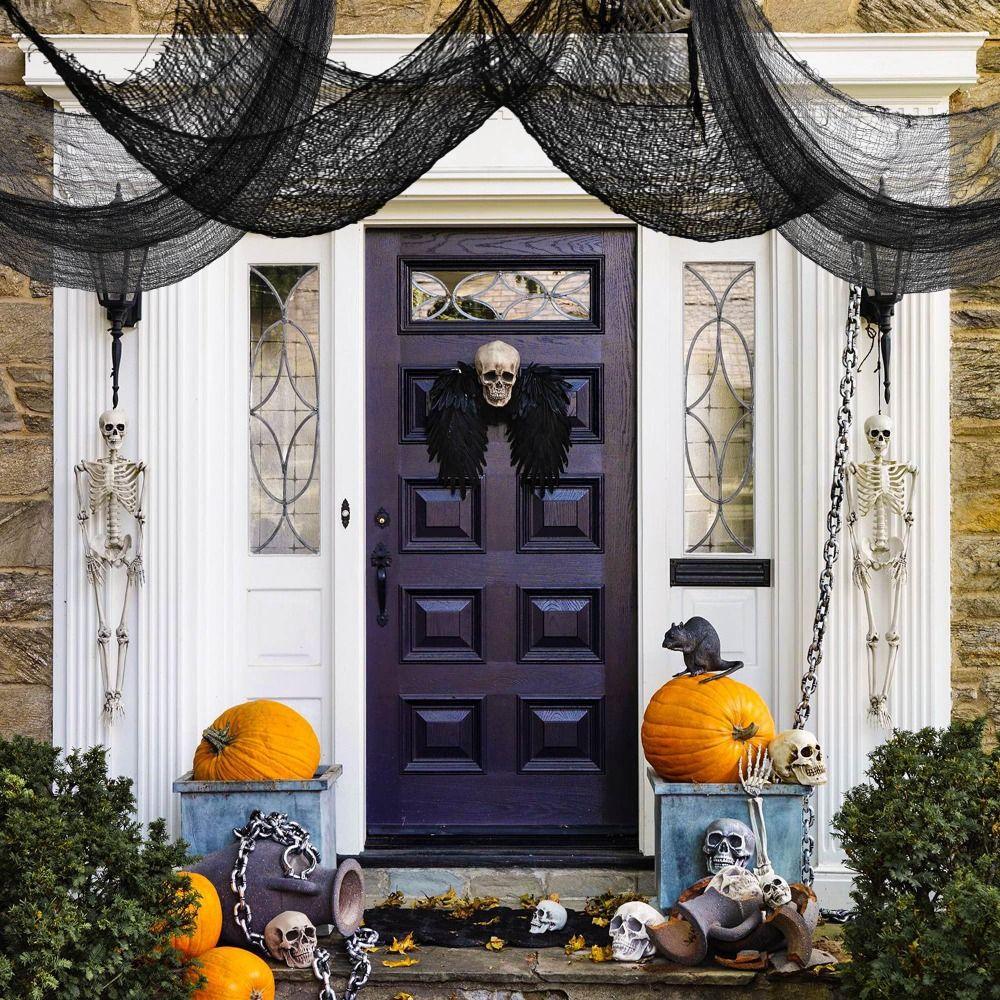 Multi-Scene Decoration Cloth Cloth Doorway Wall Gauze Halloween Decorative Gauze  For Haunted House