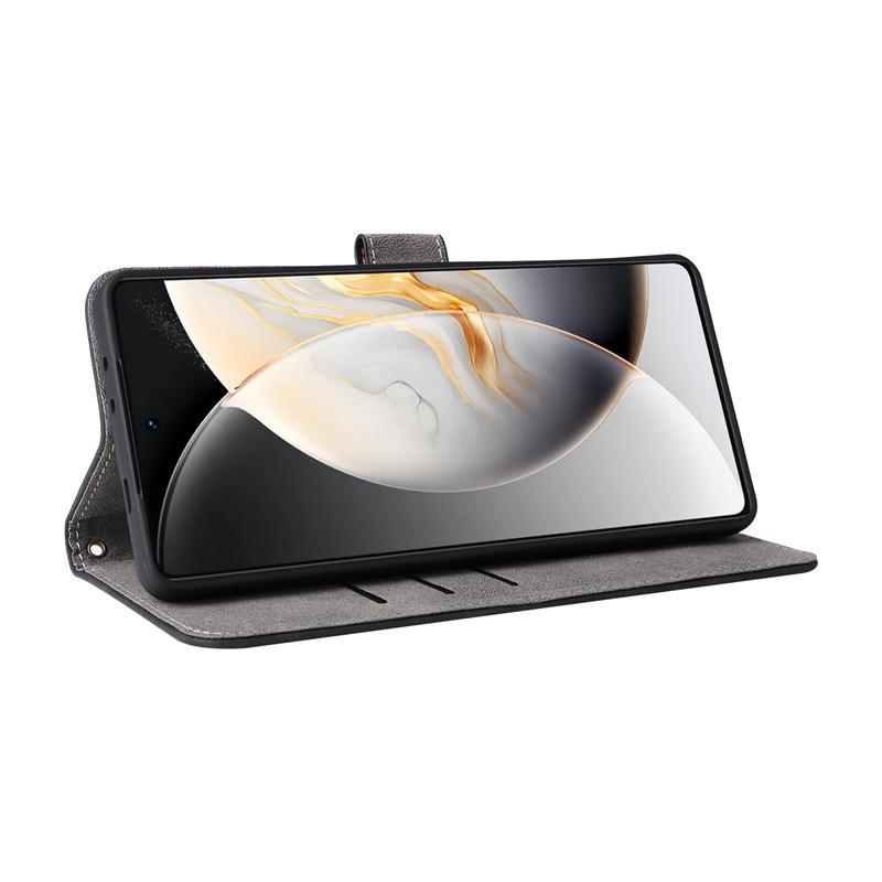 Brush Leather Flip Case with Card Slot for Tecno Camon 30 Pro 5G/CL8 - Anti-theft Design