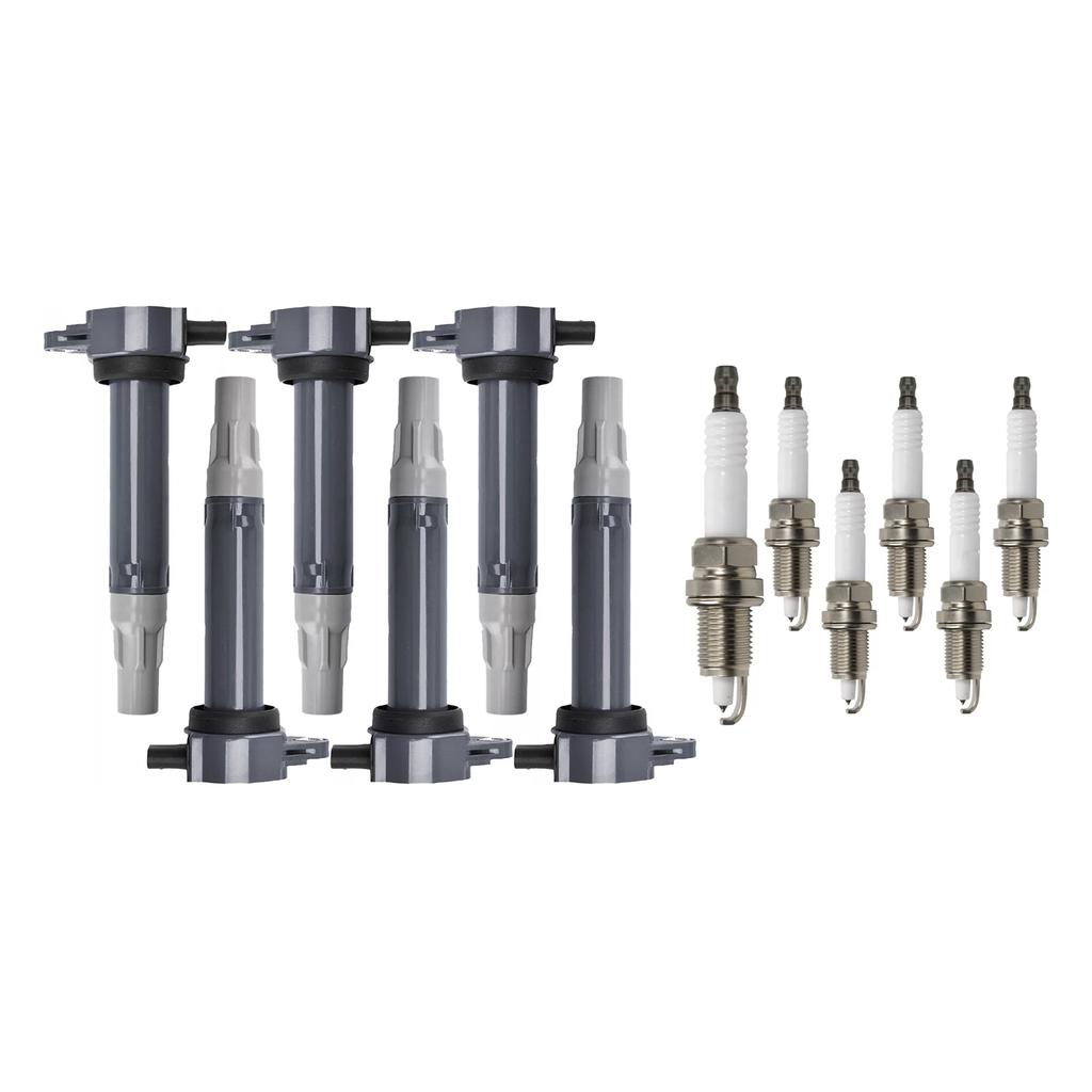 6 шт. Катушка зажигания и свечи зажигания UF502 для Dodge Chrysler 3.5L 4.0L