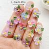 50Pcs Cute Cartoon Mini Colorful and Shiny Flowers Nail Art Resin Designer Charms DIY Craft For Nail 3D Decorations Jewelry