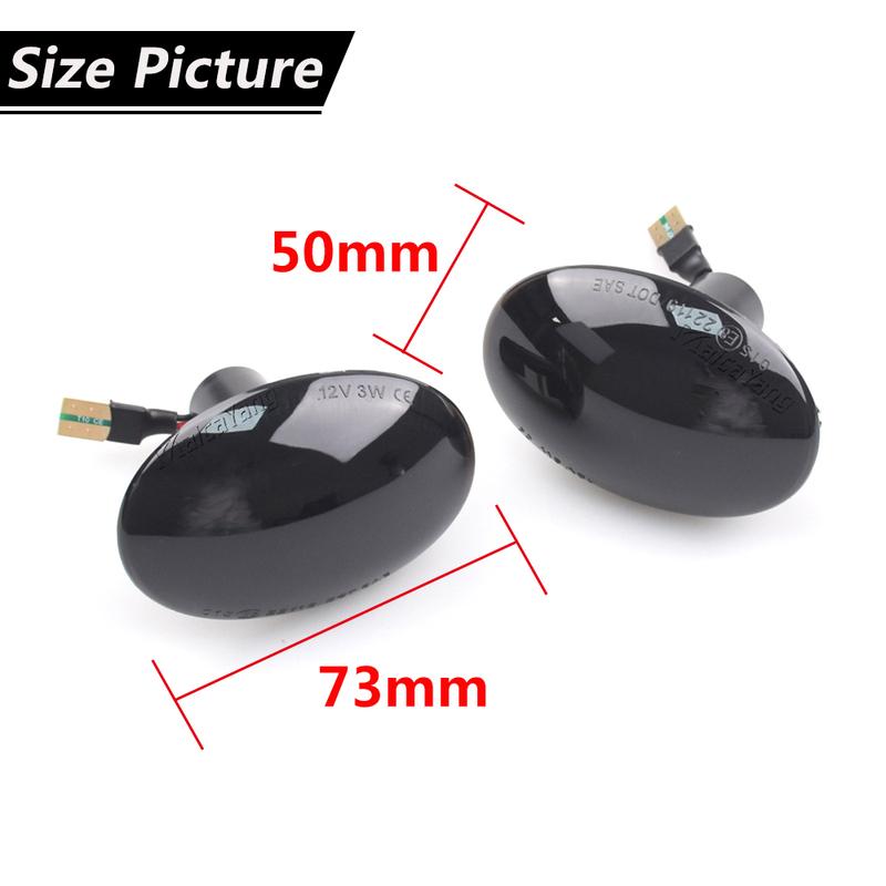 2X 12V Car Flowing Side Repeater Lamp Dynamic LED Side Marker Light Indicator For BMW MINI Cooper R55 R56 R57 R58 R59 2007-2013
