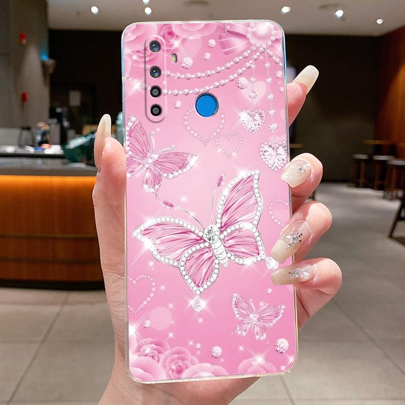 Case For Realme 5 5i 5s 5 Pro Capa Flower Butterfly Bow Phone Cases Realme5 5Pro 5i 5S Soft Silicone Transparent TPU Jelly Cover