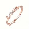 Кольцо Sterling Love Finger Ring для помолвки с изящными блестящими циркониевыми аксессуарами в подарок на День святого Валентина