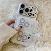 Корейский стиль INS Мультяшная Анимация Блестящий Bling Защита Камеры Для IPhone 17 16 15 14 Pro Max Колпачок Китти Стекло Линзы Пленка на Экран Противоударная Броня