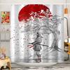 Japanese Style Koi Cherry Blossom Pattern Bathroom Shower Curtain Bathroom Partition Curtain Light Opaque Waterproof