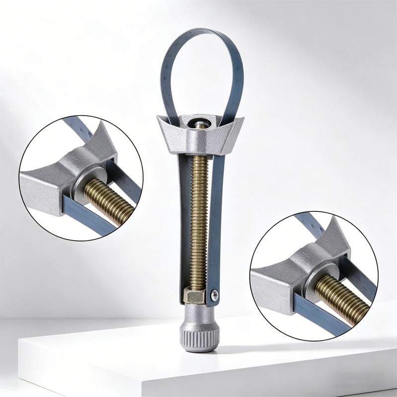 Hand Tools Car Oil Filter Removal Tool Adjustable 60mm To120mm Diameter Steel Strap Wrench