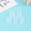 5Pcs/Set Keychain Silicone Mold Set Round Rectangle Pendant Jewelry Making Mould