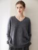 Kangsai Women's 2026 Pure Cashmere Sweater: Autumn/Winter, 12-Gauge Knit, Korean Style, Loose Fit Pullover.