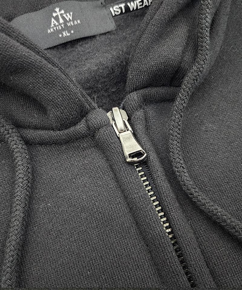 Artistwear [Atw X Havit] Худи на молнии 'Чосонский Череп'_Черный
