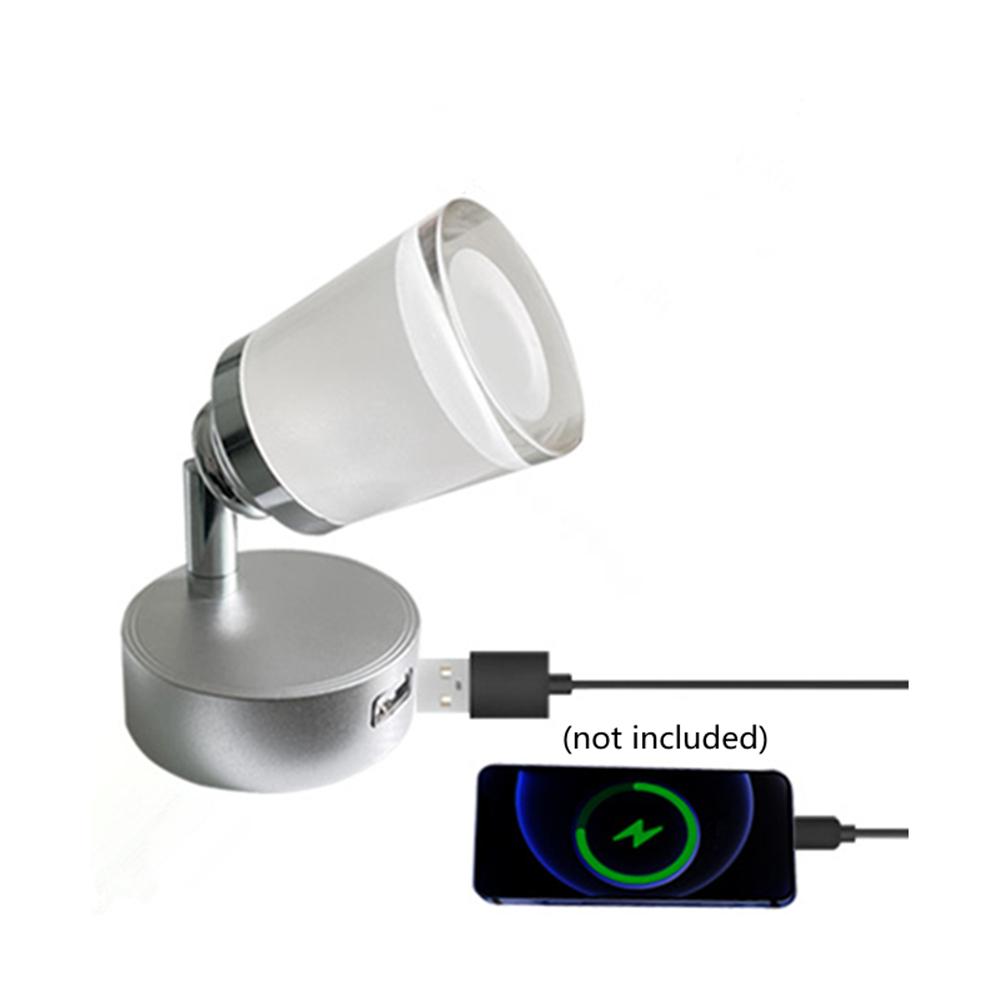 3 Вт 2 А Светодиодный поворотный прикроватный светильник для чтения на диване, настенный светильник для дома на колесах, настольная книжная лампа, теплый