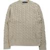 Polo Solid Color Crew Neck Knit Sweater Men Sweater Beige 710965867-001