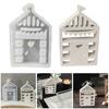 Silicone Candle Molds 3D House Resin Ornaments Molds Silicone Craft Molds Adornment Molds Suitable for Hand-Making