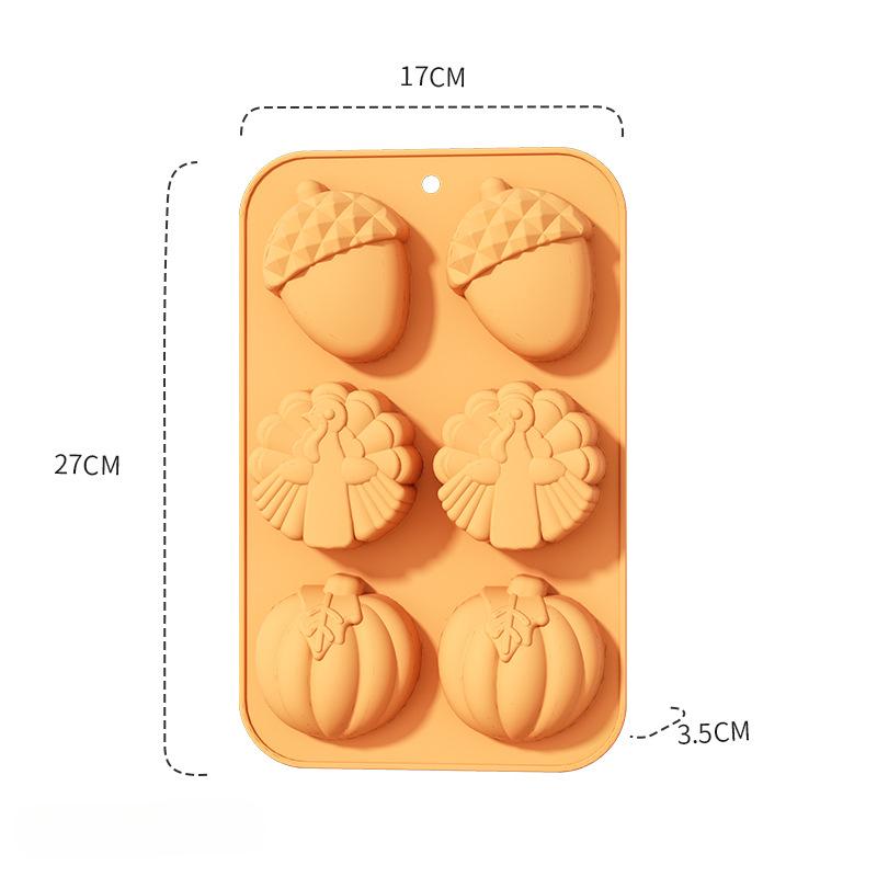 Несколько шоколадных силиконовых форм для самостоятельной выпечки тыквы на Хэллоуин, инструменты для приготовления конфет, печенья, тортов, декора для вечеринок, кухонных принадлежностей