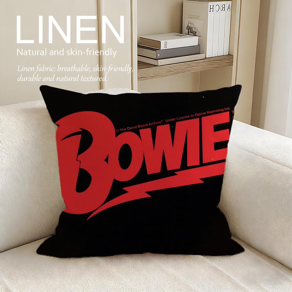 Music David Bowie Cushion Cover Pillowcase Set Pcs x x Breathable Washable Sofa Cushion Cover
