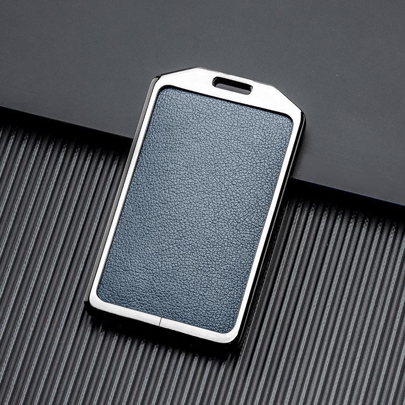 Кожаный чехол для ключа автомобиля с хорошим сигналом для Xiaopeng P7 G9 G3 P5 - Металлический, полная защита, двусторонняя защита