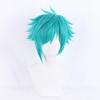 Heartsteel Aphelios Cosplay Wig LOL Cosplay Short Blue Green Heat Resistant Synthetic Hair Game Anime Wigs + Wig Cap