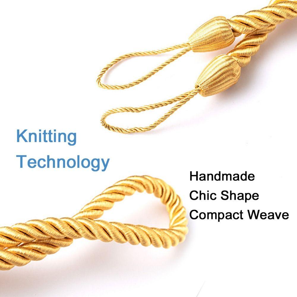 2Pcs Easy to Use Curtain Woven Tiebacks Ins Style Curtains Tied Strap Binding Curtains