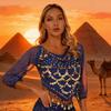 Женский костюм для танца живота Топ с монетами для танца живота Укороченный топ для танца живота Костюм для Хэллоуина Костюм для танца живота
