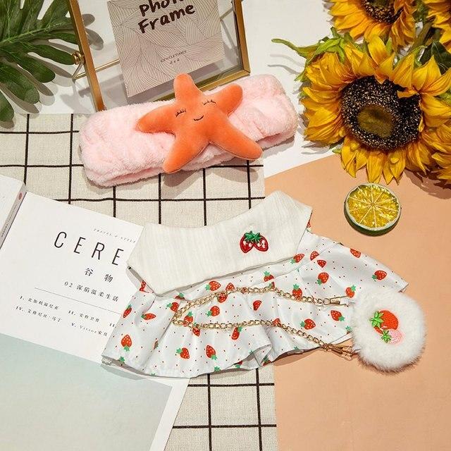 Аксессуары для кукол Lalafanfan Cafe Duck, одежда Kawaii Duck с одеждой, плюшевые игрушки, мягкая повязка для волос, подарок для девочек