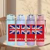 1PC England National Flag 750ml Color Plastic Sports Water Bottle Leakproof Flip Straw Lid Suitable for Sports Office Home Use