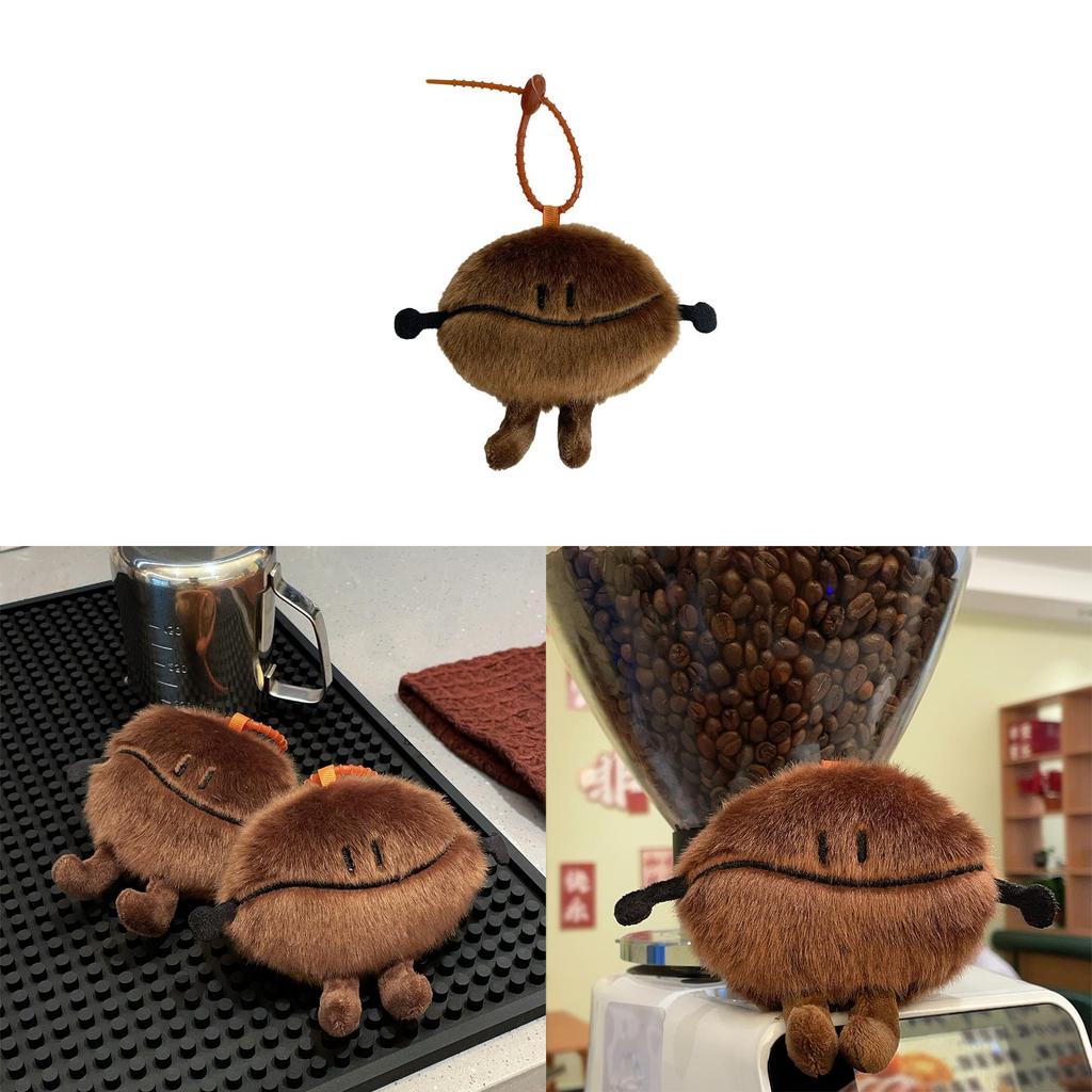 Плюшевая игрушка в виде кофейного зерна, подвеска для сумки, брелок, подарок для всех возрастов