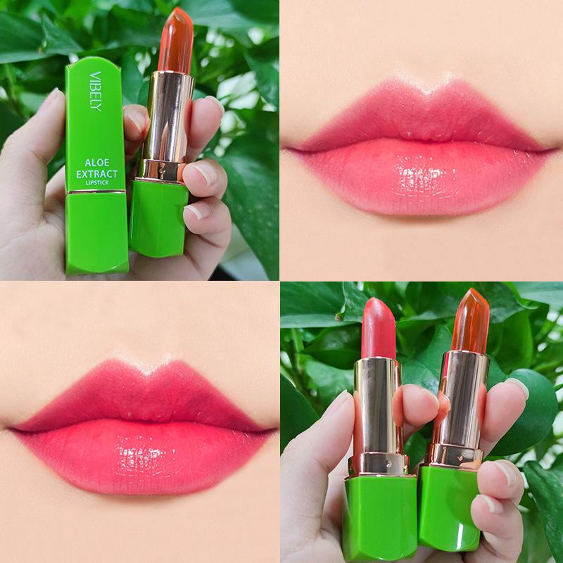 VIBELY Jelly Change Lipstick Aloe Veority Constellation Corporal Cosmetic Seven Color Увлажняющая увлажняющая помада