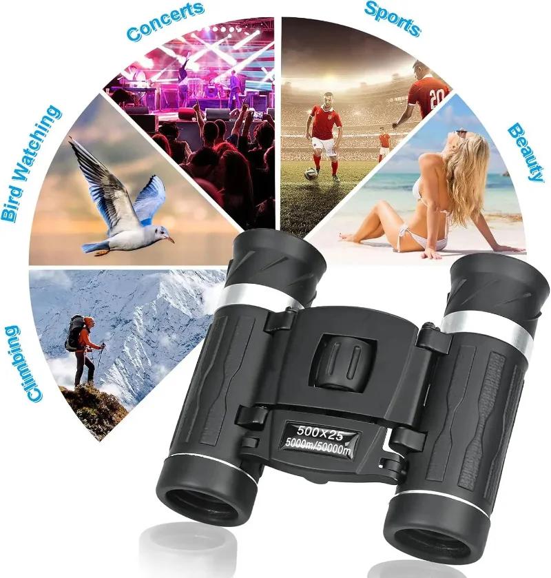 High Power 5000m Long Range Binoculars Compact Straight Telescope Portable Mini Hd Binoculars Lightweight Optical Scope For Outdoor Photography Campin