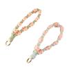 Phone Wristband Weave Daisy Flower Keychain Crochet Macrame Wristlet Hanging Accessory