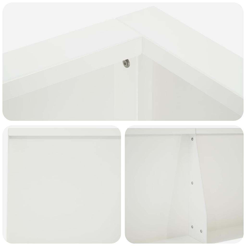 Retaining Wall 8 pcs. 300 x 100 x 30 cm Steel White