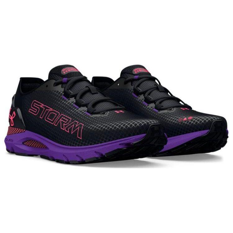 Under Armour UA HOVR Mega 2 Clone Черный Фиолетовый Розовый Мужские 3026548-001