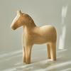 Handmade Unpainted Horse Statue Farmhouse Style Painting Horse Figure  Tabletop Display