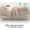 Baby Breathing Bear Baby Soothing Otter Plush Doll Toy Baby Kids Soothing Music Sleeping Companion Sound and Light Doll Toy Gift