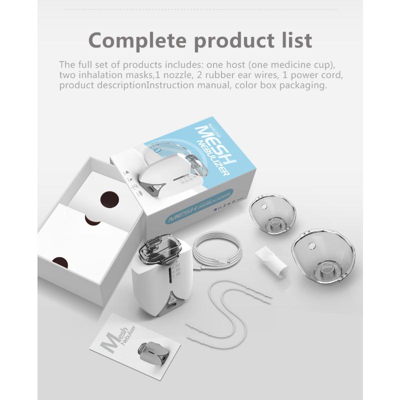 Мини-сетчатый распылитель, ручной портативный автомат для вдоха, бесшумный ультразвуковой распылитель для детей и взрослых, увлажнитель астмы
